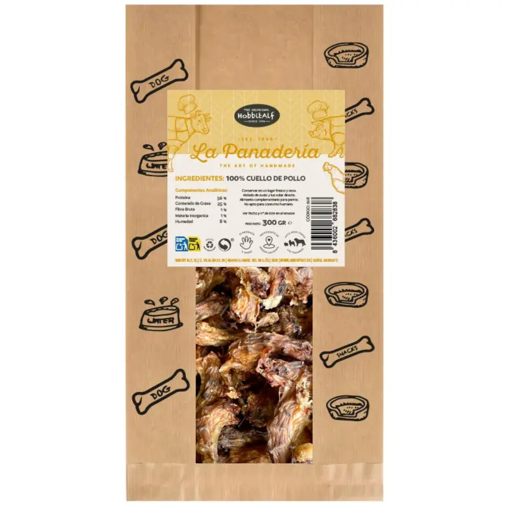 Hobbit Snack La Panaderia Cuellos de Pollo 300 g al mejor precio -todoastorenimal.com