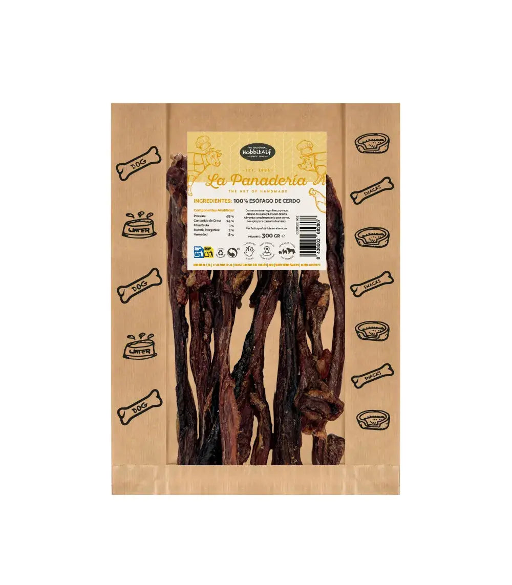 Hobbit Snack La Panaderia Esófago de Cerdo 300 g al mejor precio -todoastorenimal.com