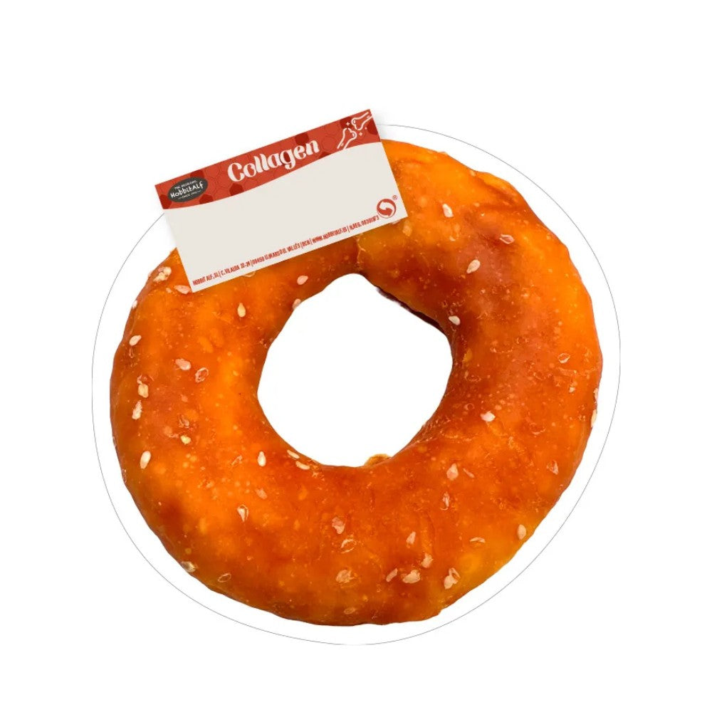 Hobbitalf Donut de Colágeno con Pollo y Sésamo 10 cm - Snack para Perros al mejor precio -todoastorenimal.com
