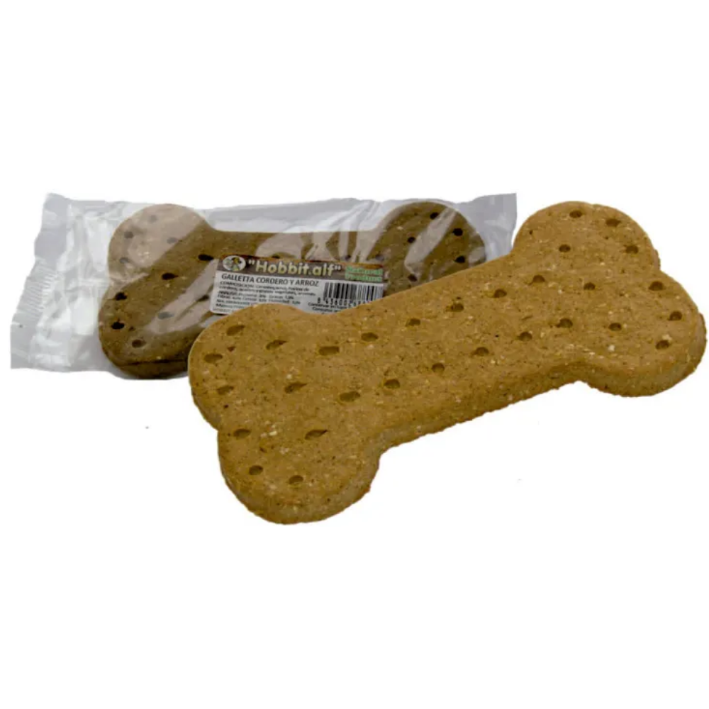 Hobbitalf Galleta Grande Cordero y Arroz Snack Natural para Perros al mejor precio -todoastorenimal.com
