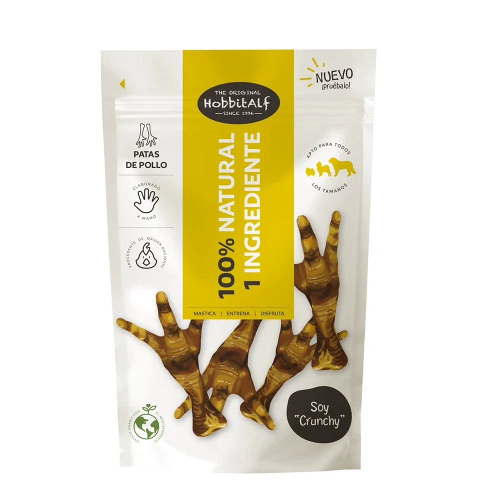 Hobbitalf Patas de Pollo 100 g Snack Proteico para Perros al mejor precio -todoastorenimal.com