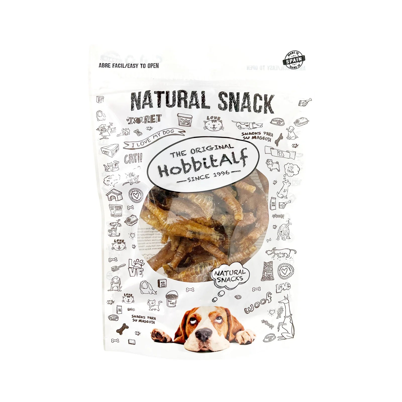 Hobbitalf Patas de Pollo 250 g Snack Natural para Perros al mejor precio -todoastorenimal.com