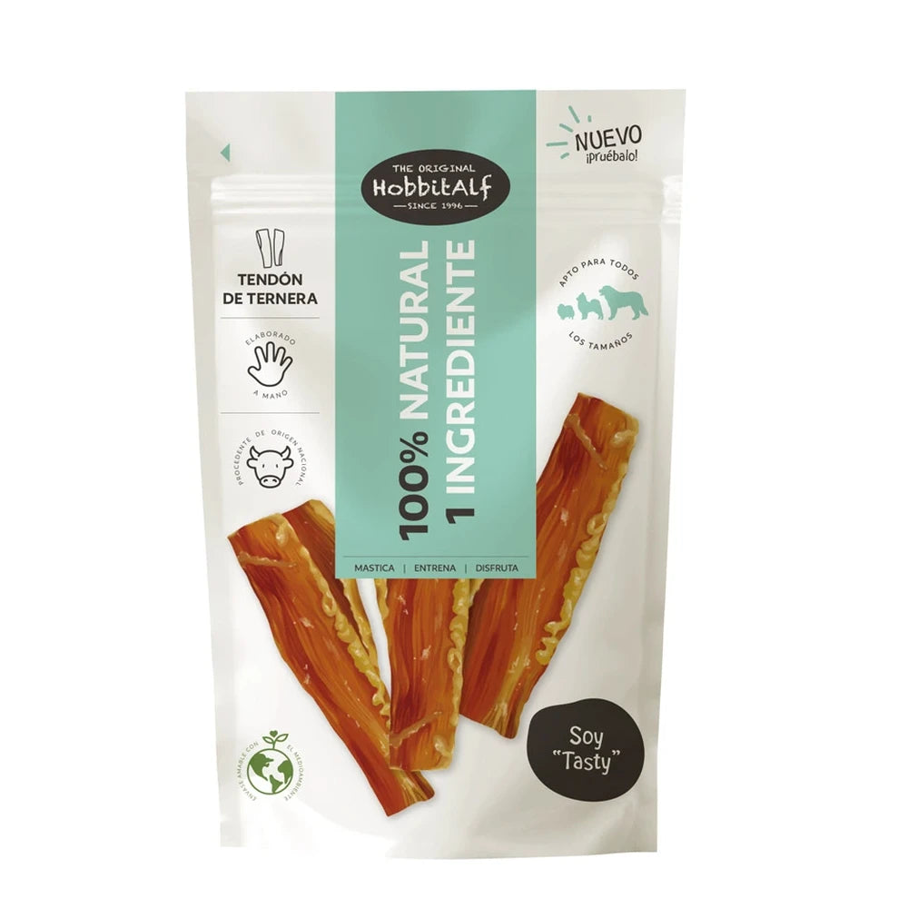 Hobbitalf Tendón de Ternera 100 g Snack Natural para Perros al mejor precio -todoastorenimal.com