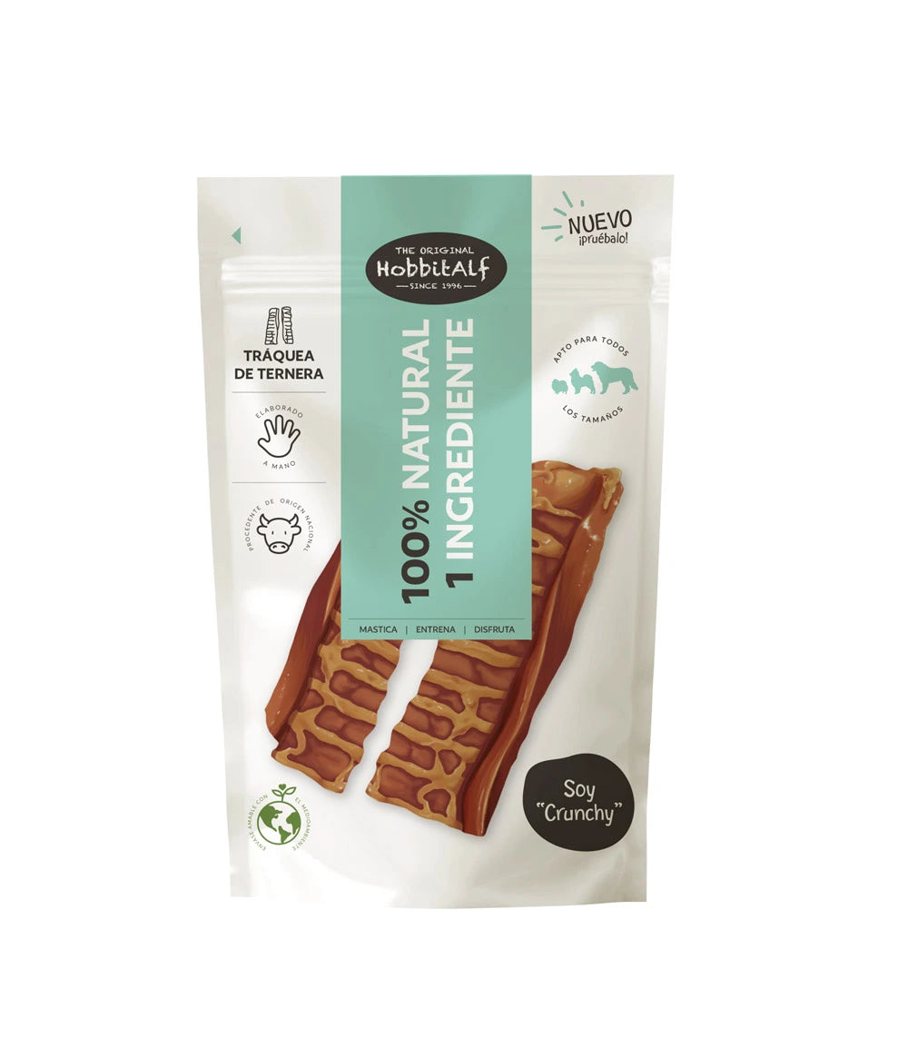 Hobbitalf Tráquea de Ternera 100 g - Snack Natural para Perros al mejor precio -todoastorenimal.com