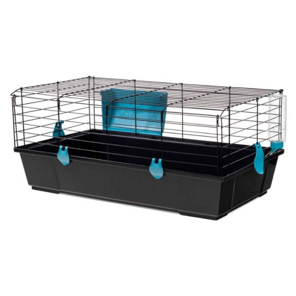Jaula Conejos 520 Negra (80X46X35 cm) Plegable al mejor precio -todoastorenimal.com