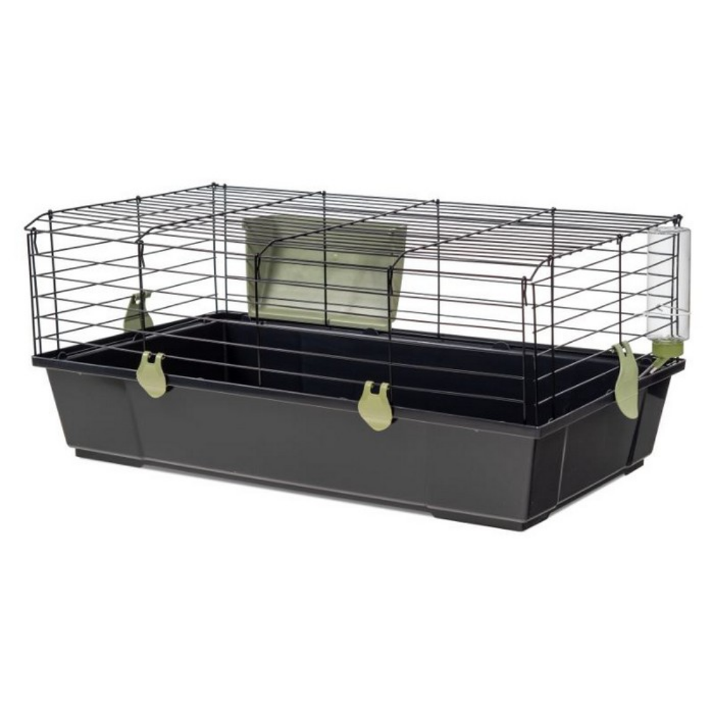 Jaula Conejos 520 Negra (80X46X35 cm) Plegable al mejor precio -todoastorenimal.com