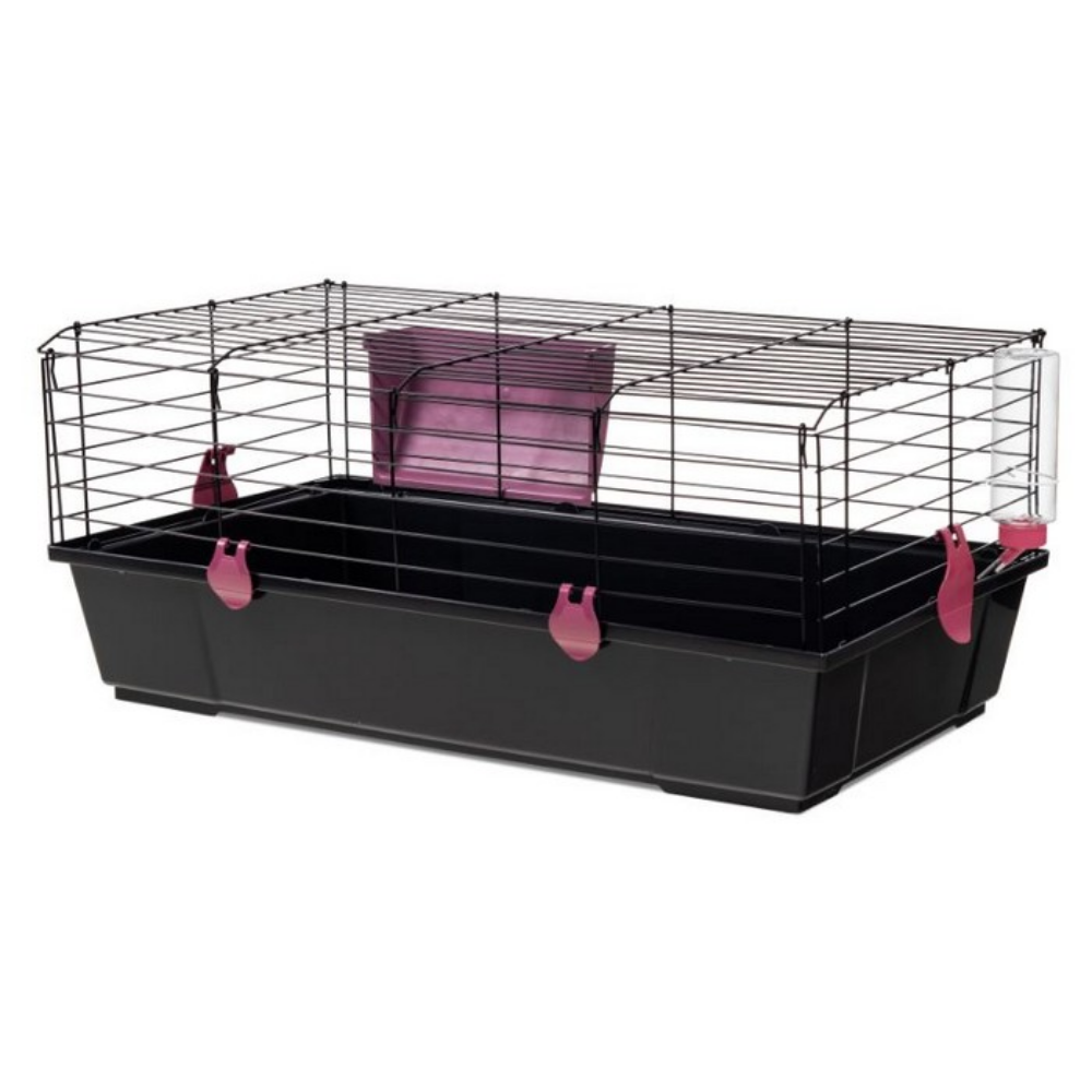 Jaula Conejos 520 Negra (80X46X35 cm) Plegable al mejor precio -todoastorenimal.com