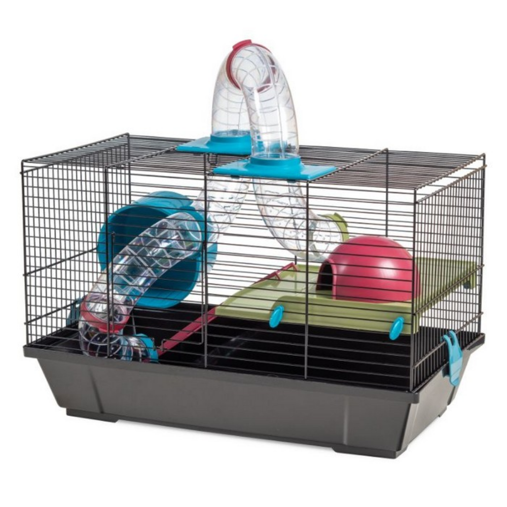 Jaula Hamster 938 Negra (50X28X32 cm) al mejor precio -todoastorenimal.com