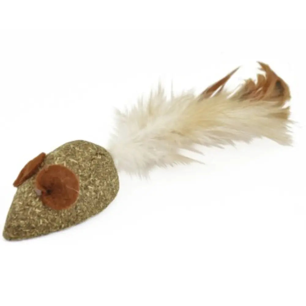 Juguete Gatos Nayeco Raton Catnip con Pluma 5 cm al mejor precio -todoastorenimal.com