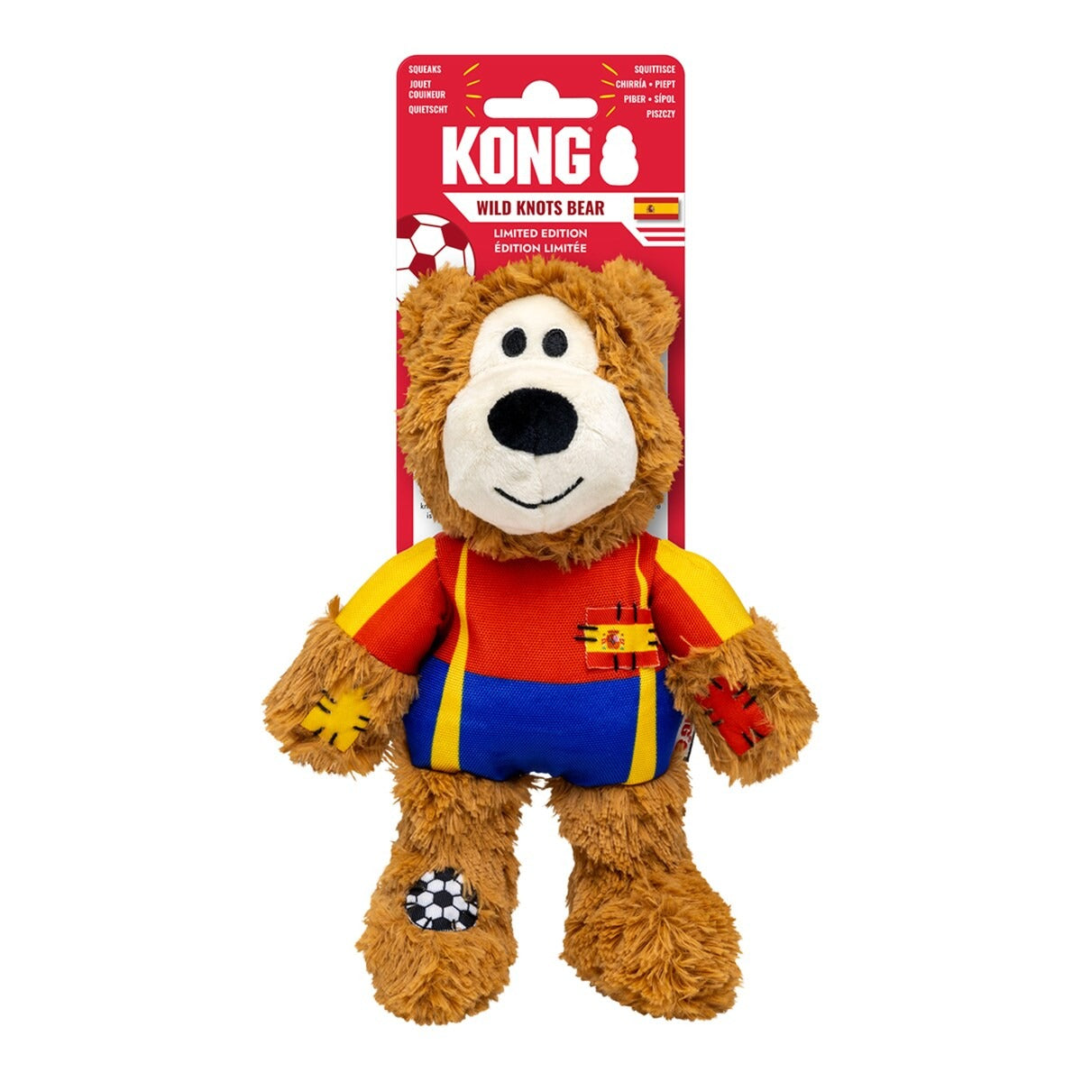 Kong Wild Knots Sport Bear Oso Selección Española | Especial Mundial 2026 al mejor precio -todoastorenimal.com