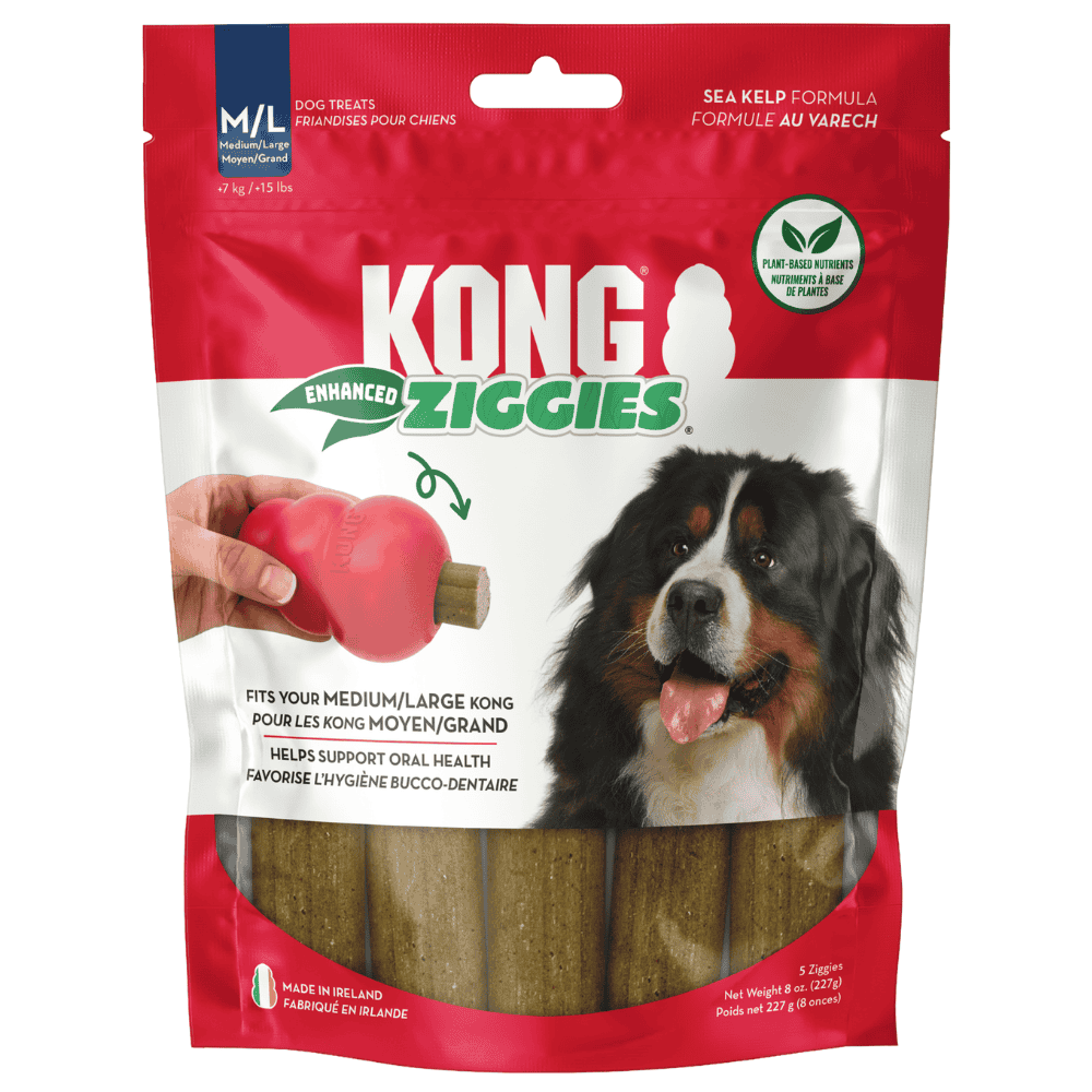 Kong Ziggies Enhanced Snack para Perros Adultos y Cachorros al mejor precio -todoastorenimal.com