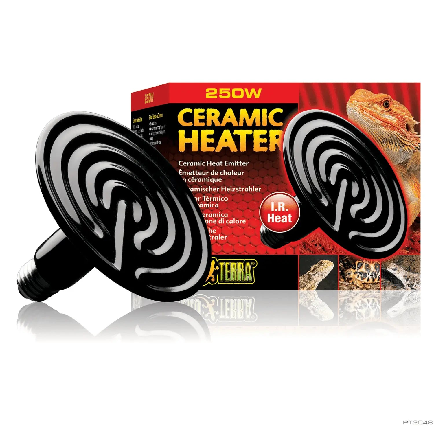 Lámpara Exo Terra de Cerámica Calefactora de 250 W para Reptiles 