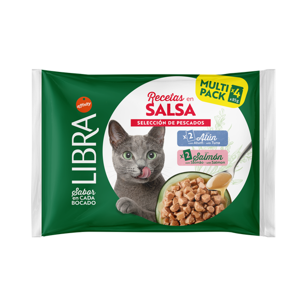 Libra Paté en Salsa de Salmón y Atún Comida Húmeda para Gatos al mejor precio -todoastorenimal.com