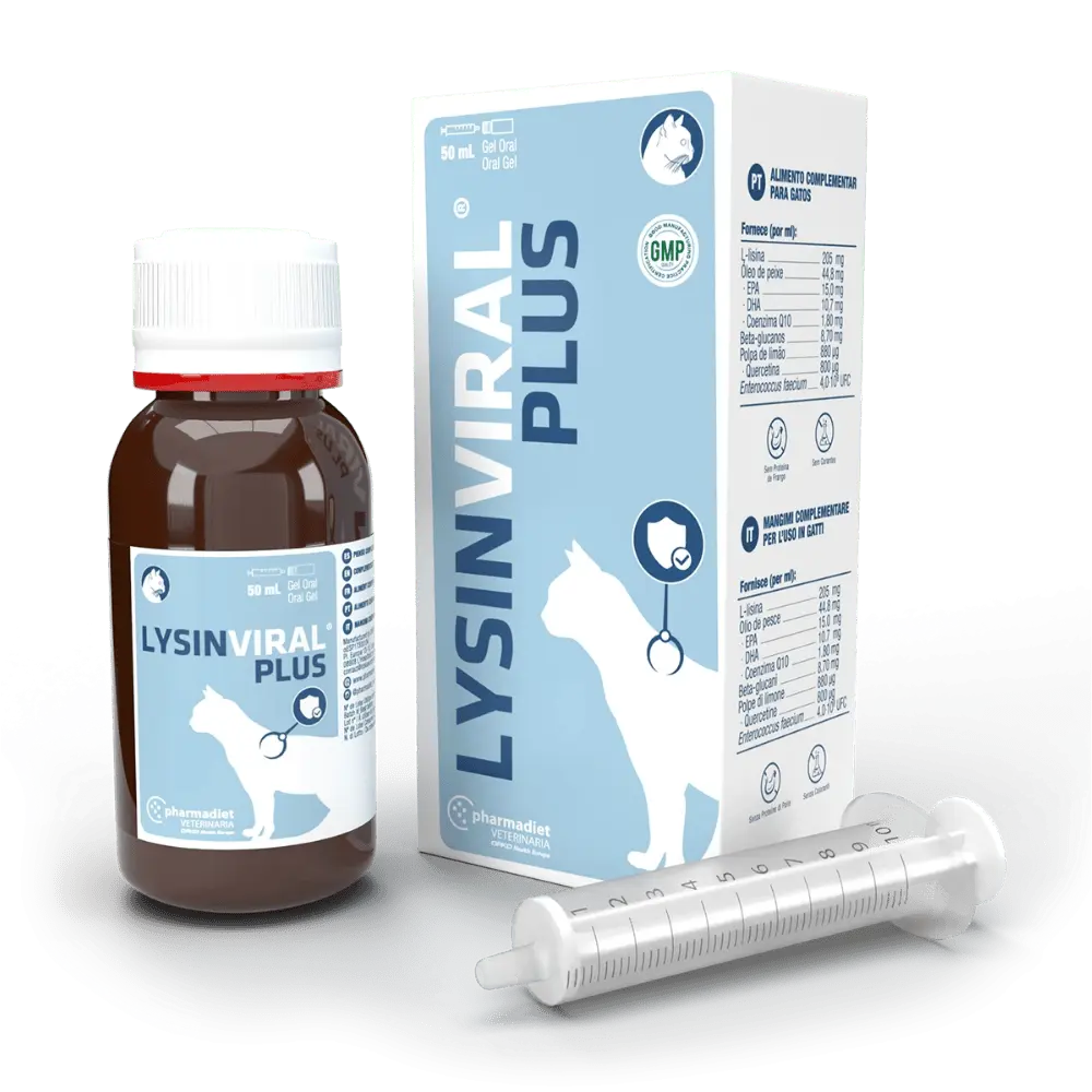 Lysinviral Plus Gel para Reforzar el Sistema Inmune en Gatos 50 ml al mejor precio -todoastorenimal.com