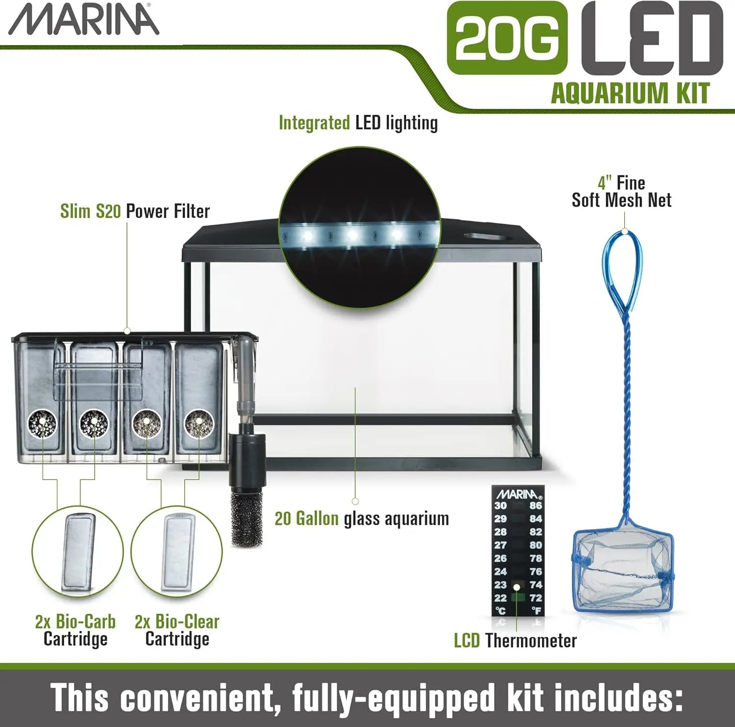 Marina Lux Kit Acuario 75 L al mejor precio -todoastorenimal.com