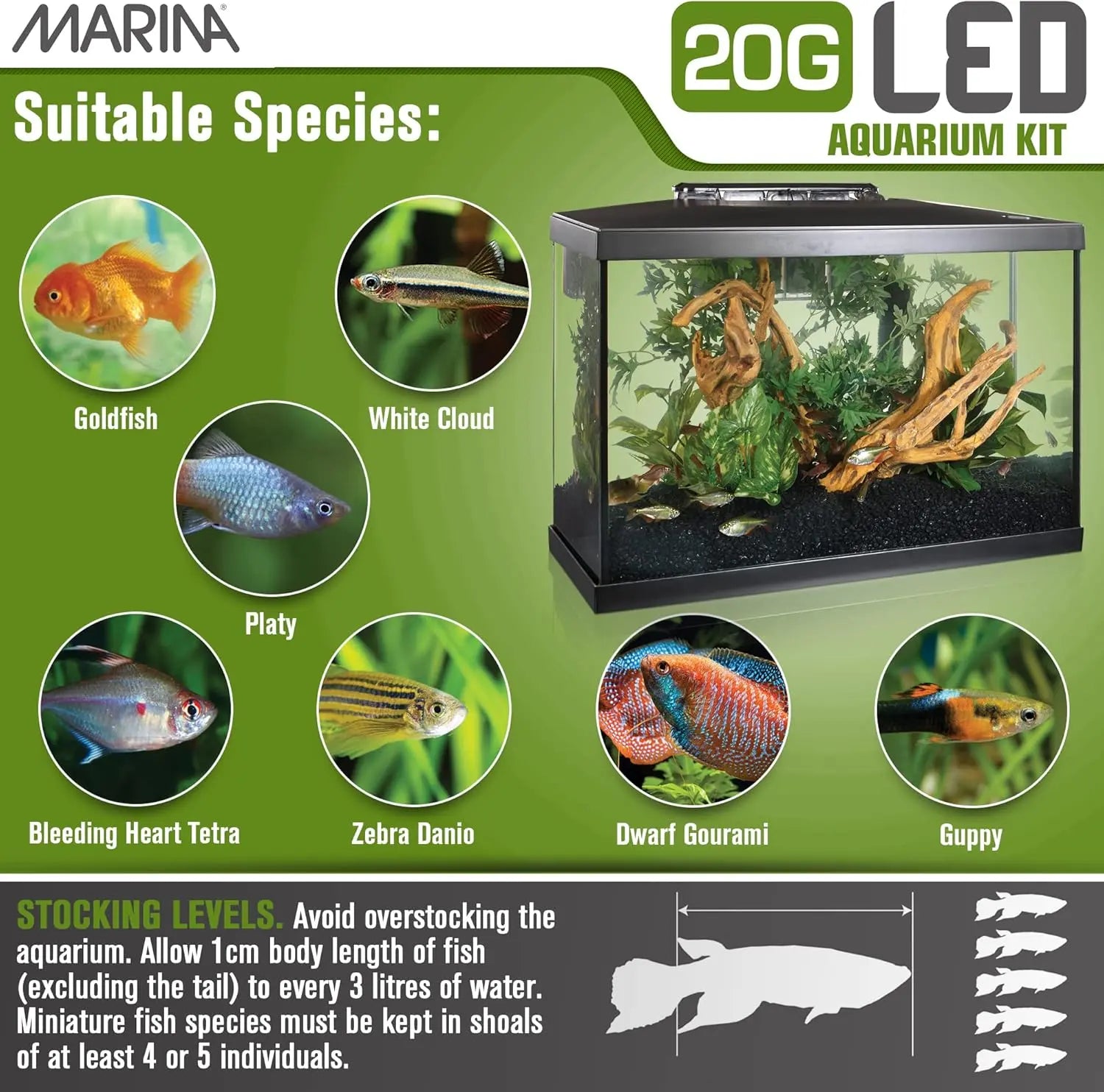Marina Lux Kit Acuario 75 L al mejor precio -todoastorenimal.com