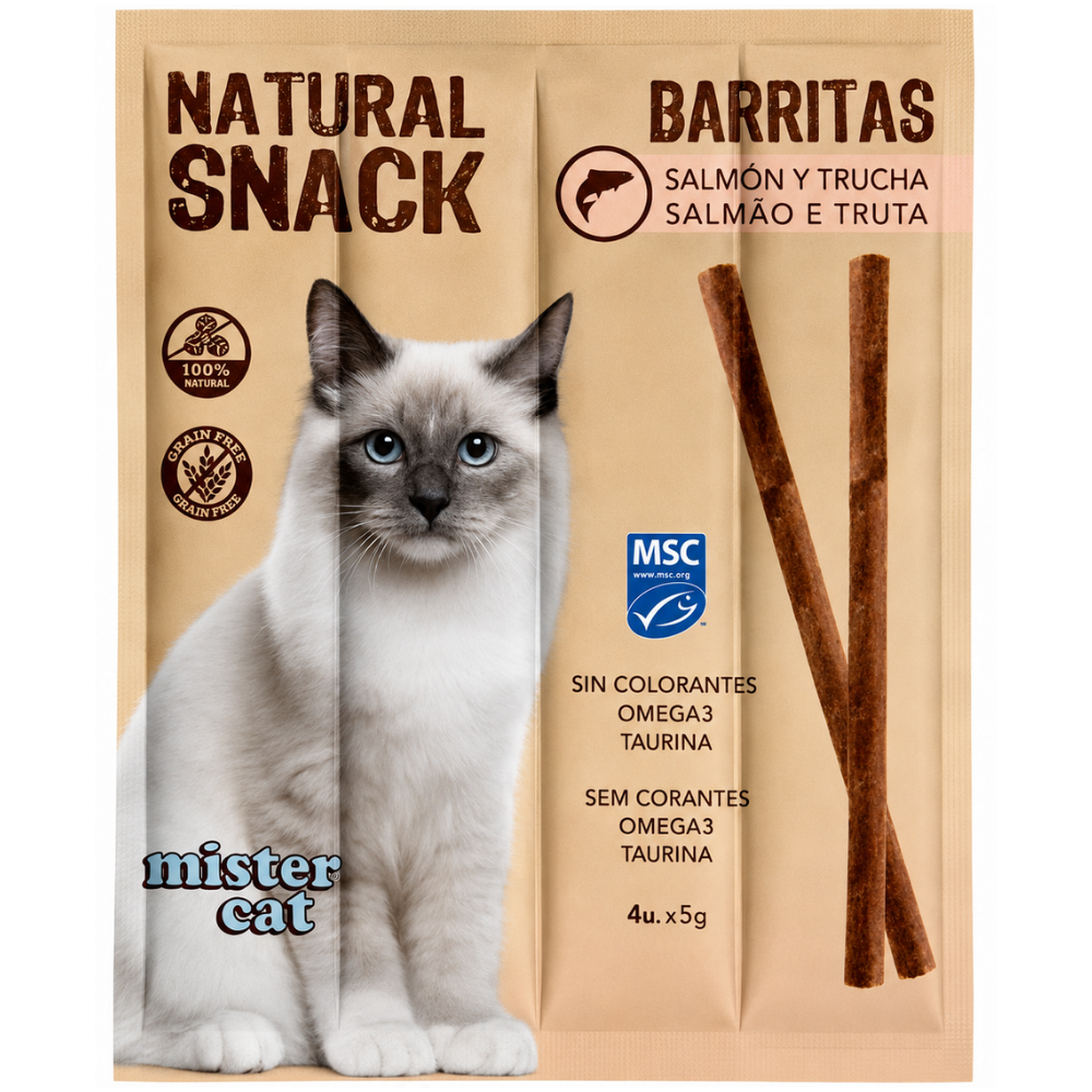 Mister Cat Snack Natural Barritas para Gatos Pack Ahorro al mejor precio -todoastorenimal.com