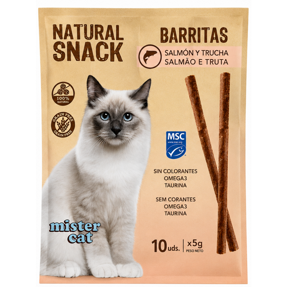 Mister Cat Snack Natural Barritas para Gatos Pack Ahorro al mejor precio -todoastorenimal.com