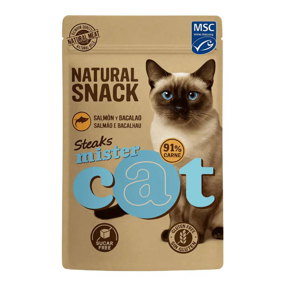 Mister Cat Snack Natural Steaks para Gatos 35 g al mejor precio -todoastorenimal.com