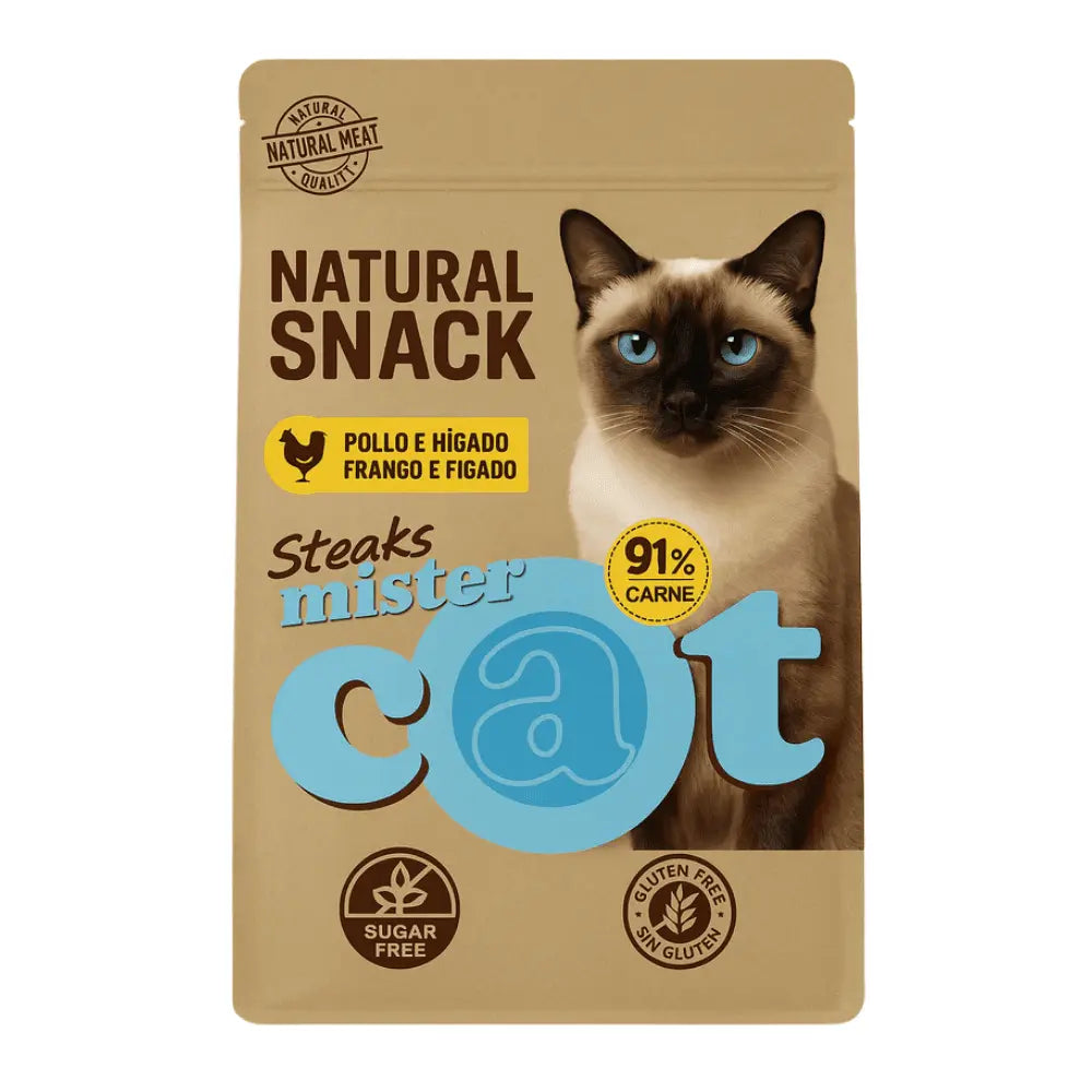 Mister Cat Snack Natural Steaks para Gatos 35 g al mejor precio -todoastorenimal.com