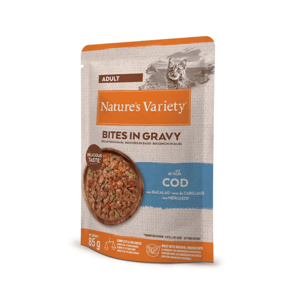 Nature'S Variety Cat Bites Cod 85 g para Gatos al mejor precio -todoastorenimal.com