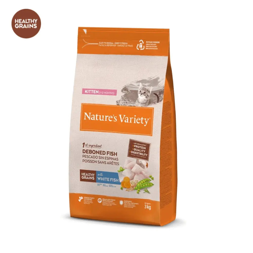 Nature'S Variety Cat Healthy Grains Kitten Pescado 3 kg al mejor precio -todoastorenimal.com