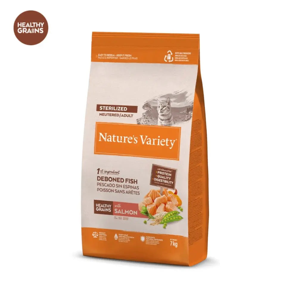 Nature'S Variety Cat Healthy Grains Sterilized Salmón al mejor precio -todoastorenimal.com