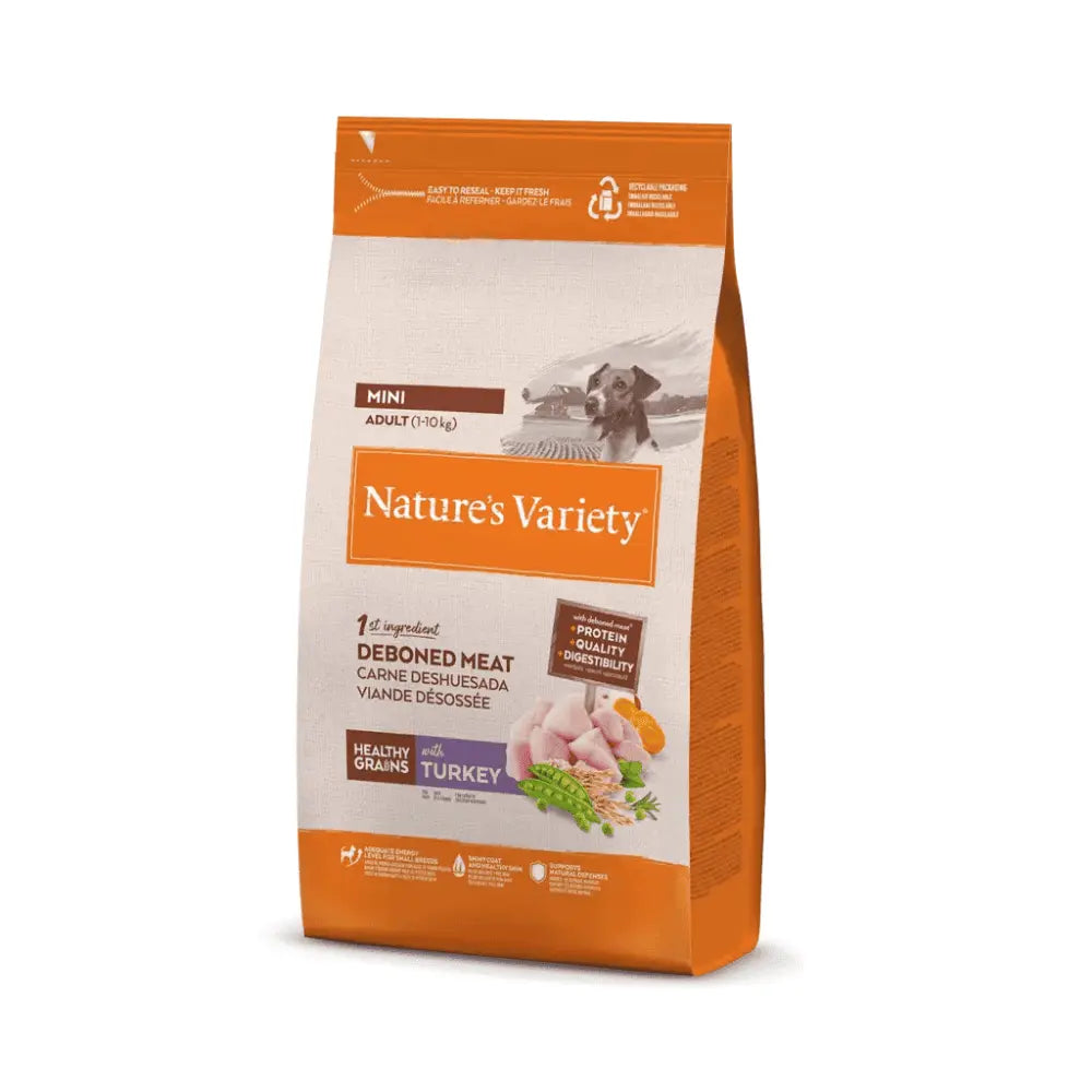 Nature'S Variety Healthy Grain Adult Mini Pavo Pienso para Perros al mejor precio -todoastorenimal.com