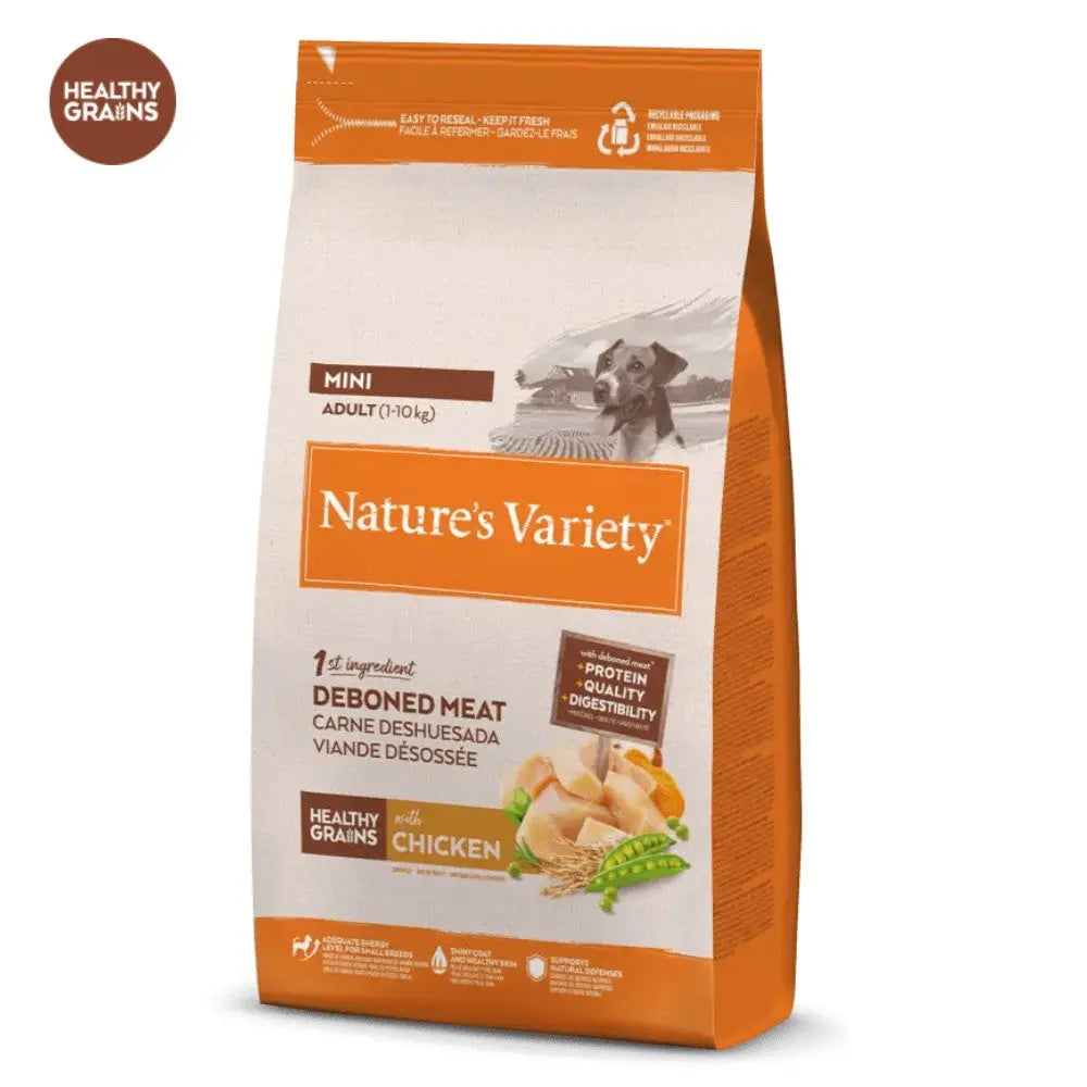 Nature'S Variety Healthy Grains Adult Mini Pollo Pienso para Perros al mejor precio -todoastorenimal.com