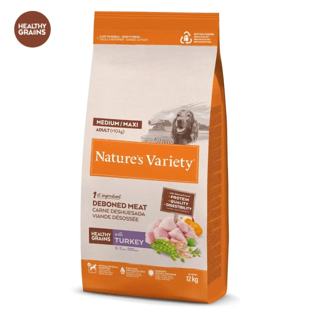 Nature'S Variety Healthy Grains Medium Maxi Pavo al mejor precio -todoastorenimal.com