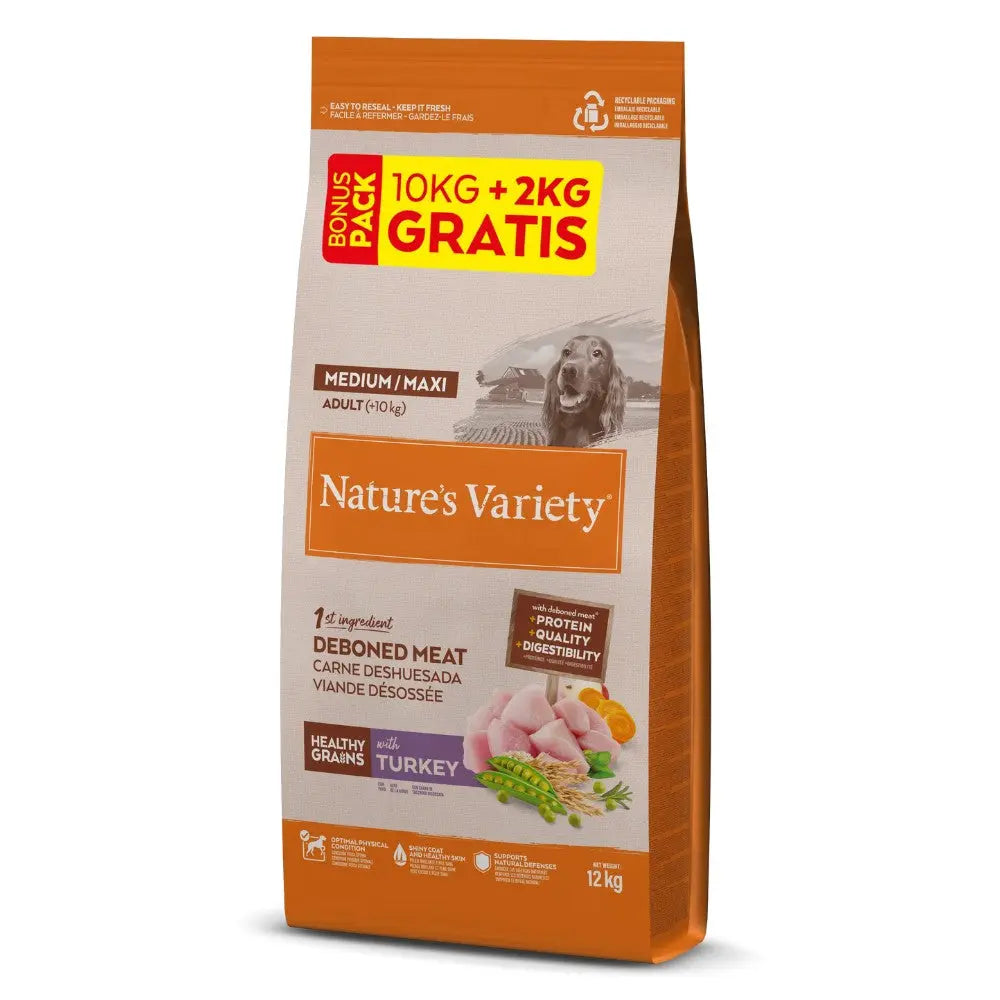 Nature'S Variety Healthy Grains Medium Maxi Pavo al mejor precio -todoastorenimal.com