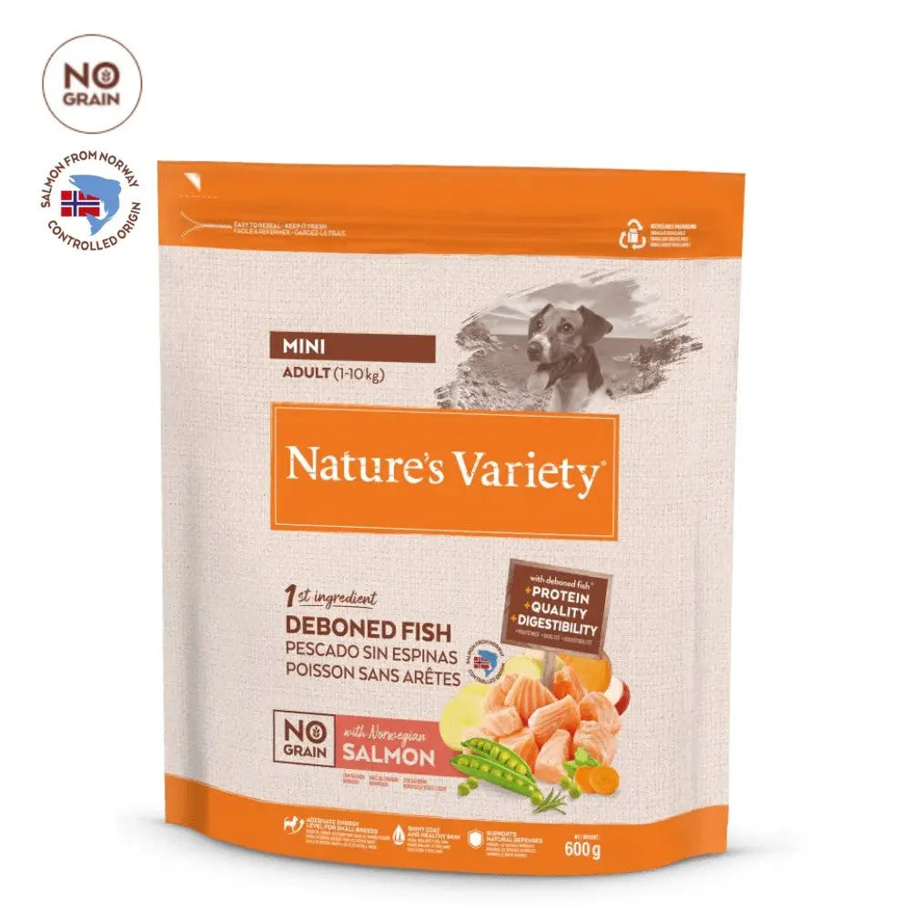 Nature'S Variety No Grain Adult Mini Salmón Pienso Sin Cereales para Perros al mejor precio -todoastorenimal.com