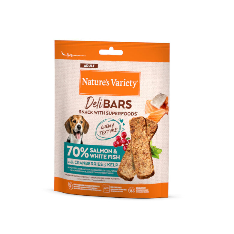 Nature's Variety DeliBars Superfood Salmón Snack para Perros al mejor precio -todoastorenimal.com