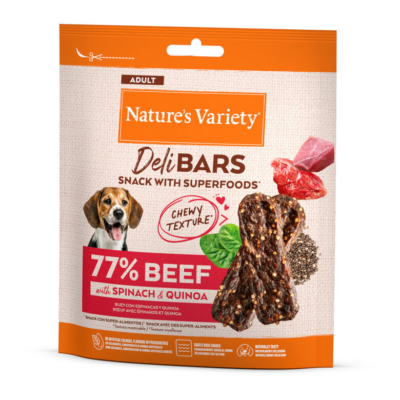 Nature's Variety DeliBars Superfood Ternera Snack para Perros al mejor precio -todoastorenimal.com