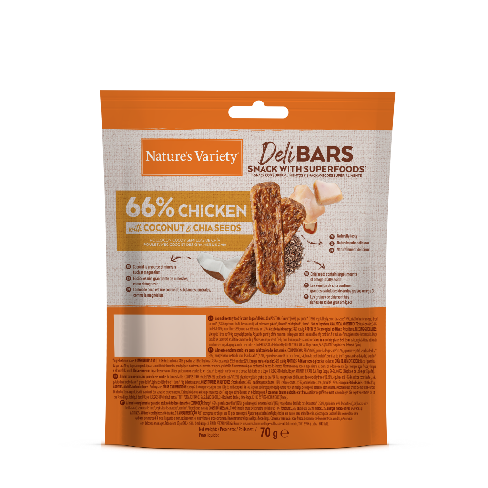 Nature's Variety Delibars Pollo Snack para Perros al mejor precio -todoastorenimal.com