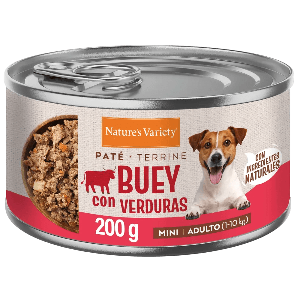 Nature's Variety Paté de Buey con Verduras Lata Húmeda para Perros Mini al mejor precio -todoastorenimal.com