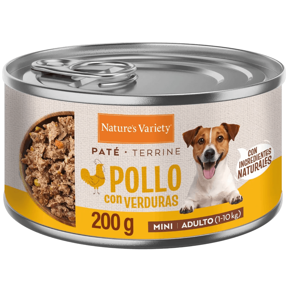 Nature's Variety Paté de Pollo con Verduras Lata Húmeda para Perros Mini al mejor precio -todoastorenimal.com
