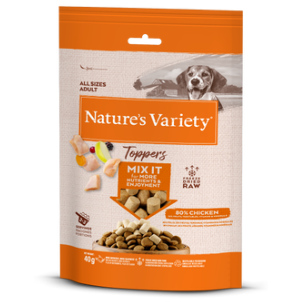 Nature's Variety Toppers Liofilizados 40 g Snack para Perros al mejor precio -todoastorenimal.com