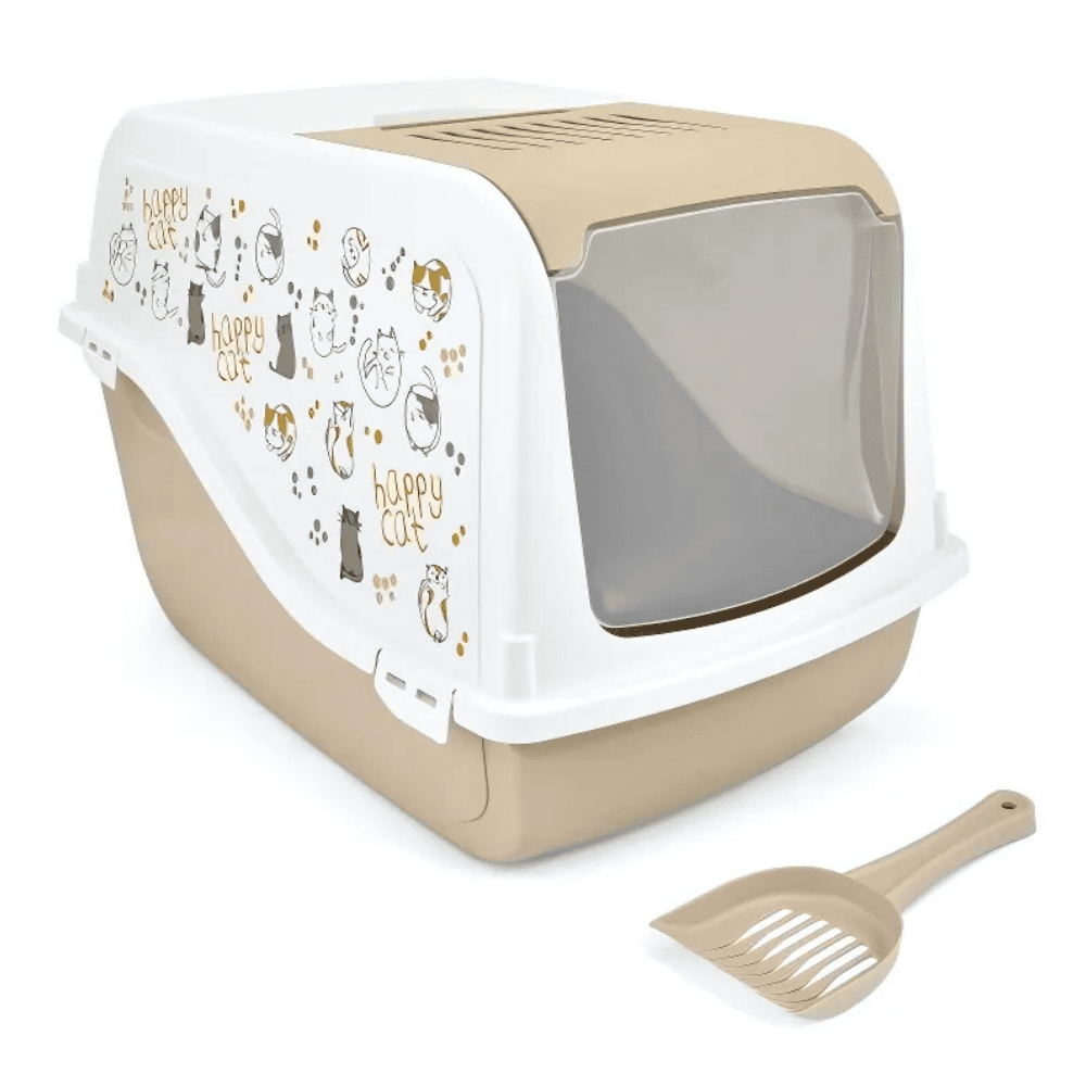 Nayeco Gatera Happy Cat con Filtro de Carbón y Paleta Incluida | Arenero Cerrado para Gatos 58x39x38 cm al mejor precio -todoastorenimal.com