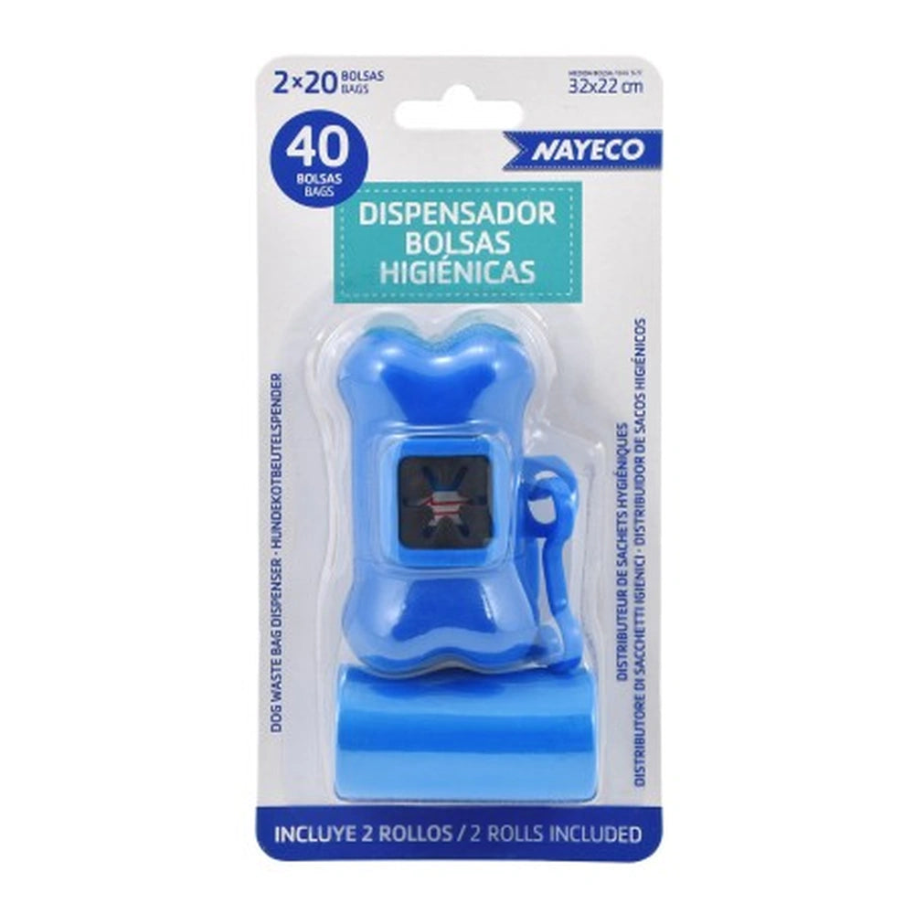 Nayeco Portabolsas Higiénicas + Pack de 2 Rollos de 20 Bolsas al mejor precio -todoastorenimal.com