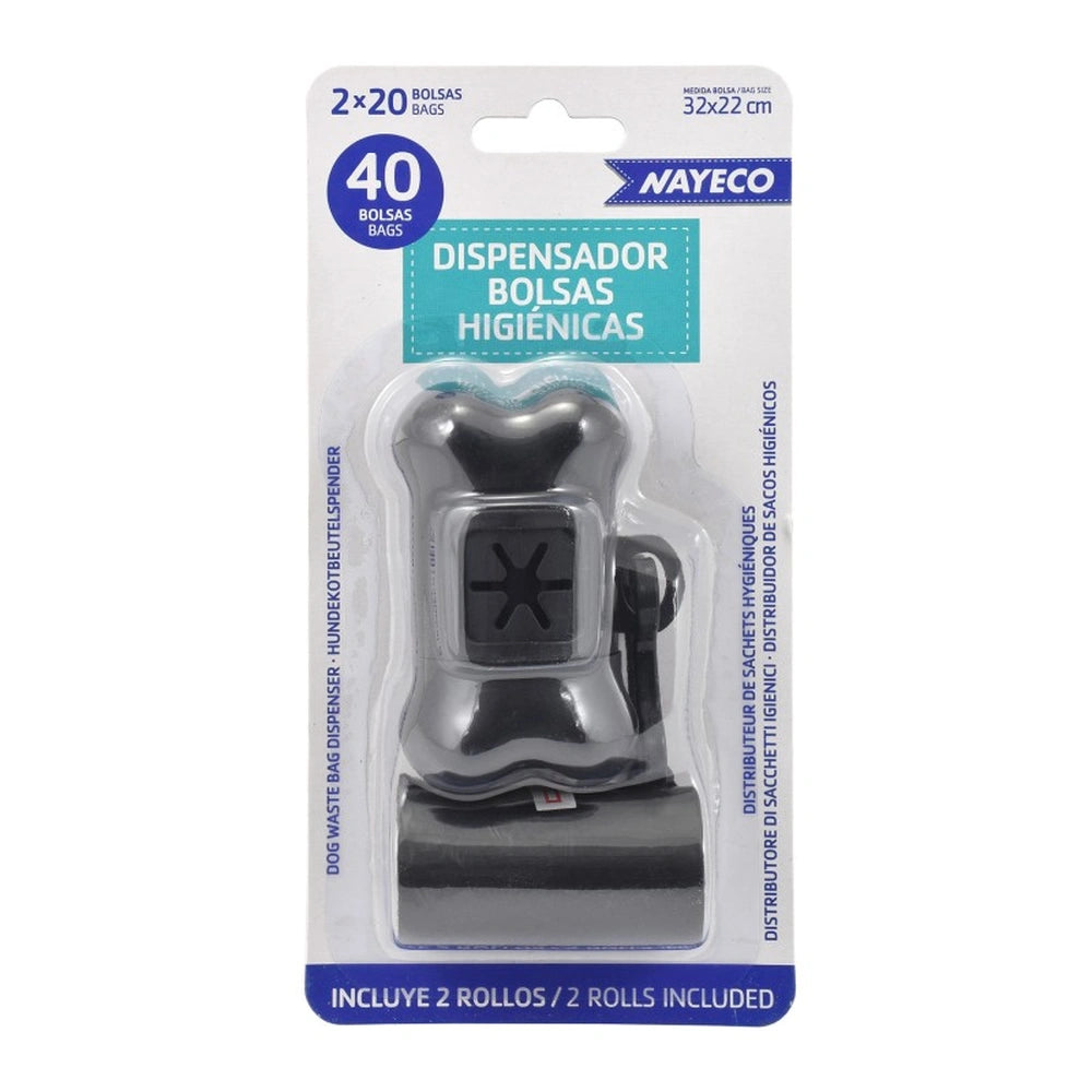 Nayeco Portabolsas Higiénicas + Pack de 2 Rollos de 20 Bolsas al mejor precio -todoastorenimal.com