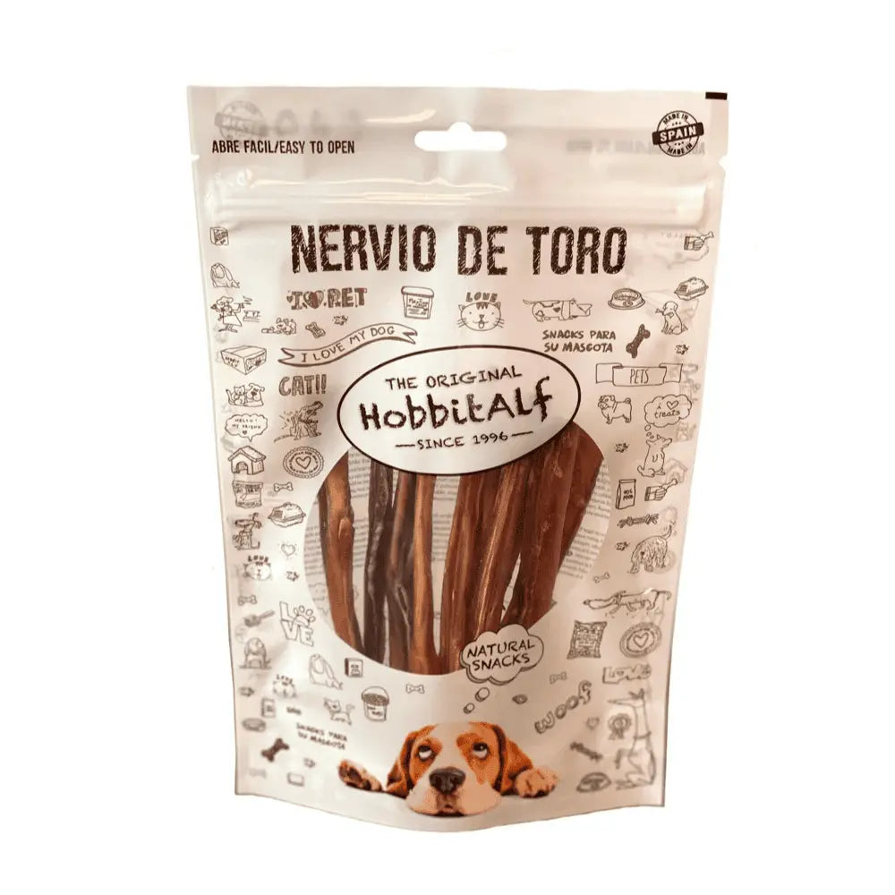 Nervio de Toro 15 cm - Bolsa 10 piezas | Snack Natural para Perros Adultos y Cachorros Puppy Hobbit Alf al mejor precio -todoastorenimal.com
