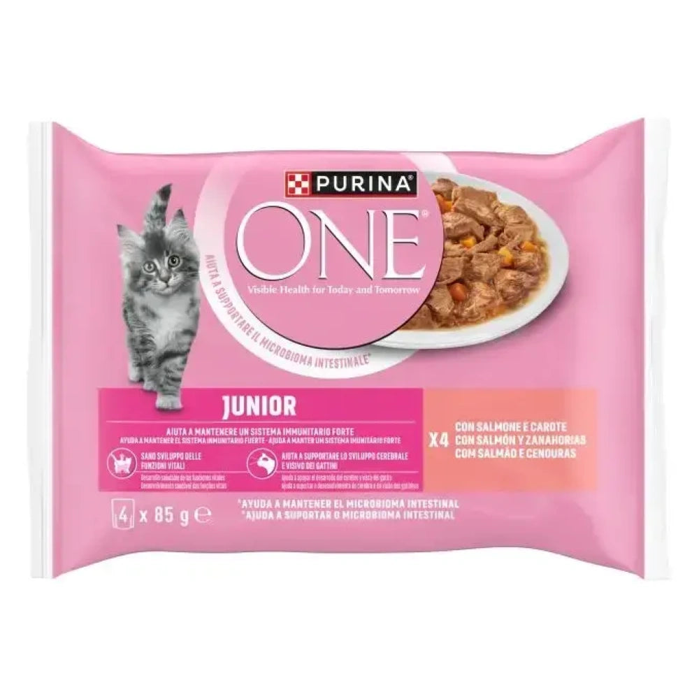 ONE Junior Pack Comida Húmeda para Gatos 4x85g al mejor precio -todoastorenimal.com