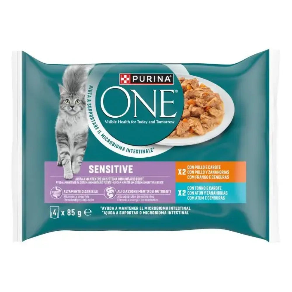 ONE Sensitive Pack Comida Húmeda para Gatos 4x85g al mejor precio -todoastorenimal.com