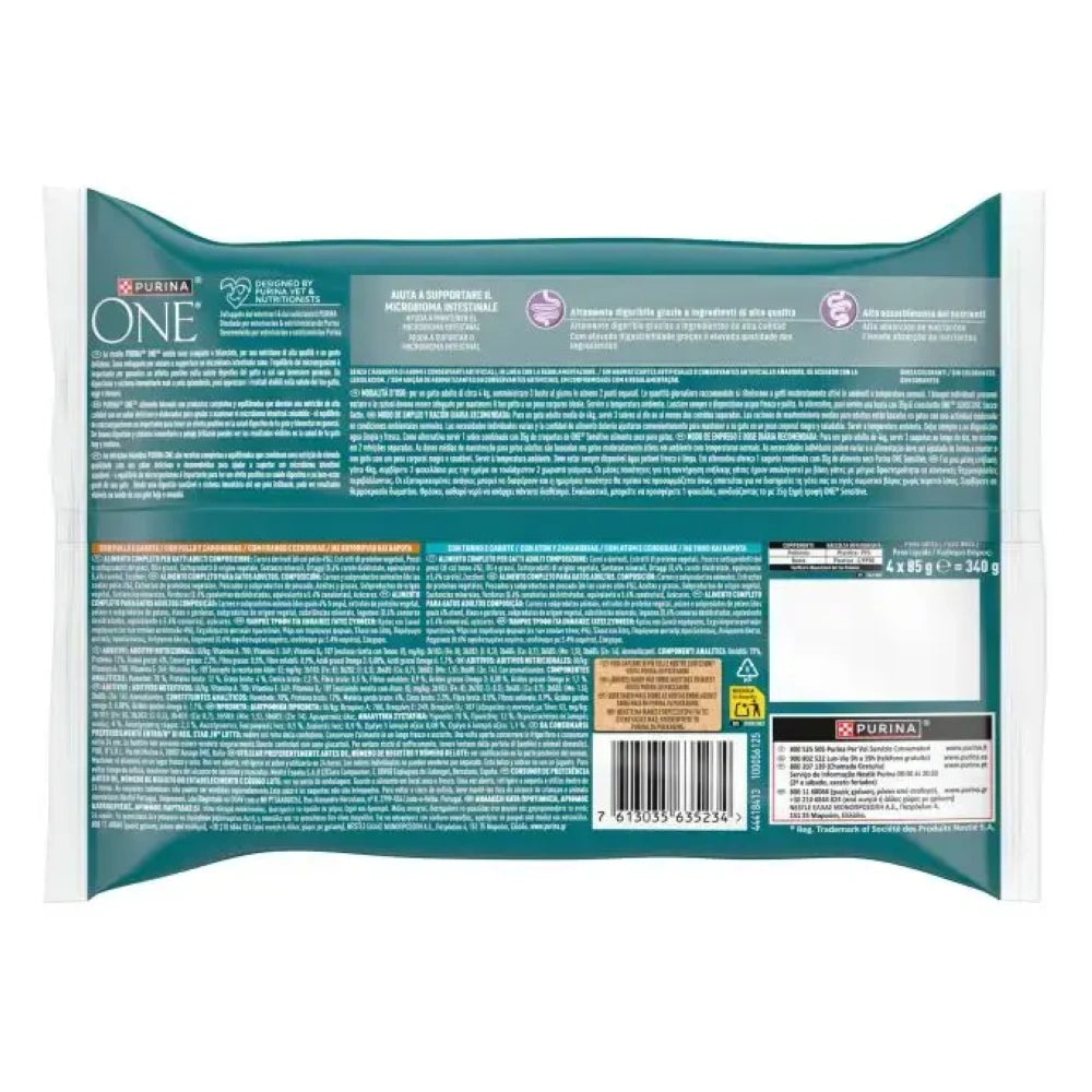 ONE Sensitive Pack Comida Húmeda para Gatos 4x85g al mejor precio -todoastorenimal.com