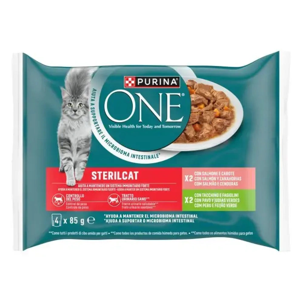 ONE Steril Pack Comida Húmeda para Gatos 4x85g al mejor precio -todoastorenimal.com