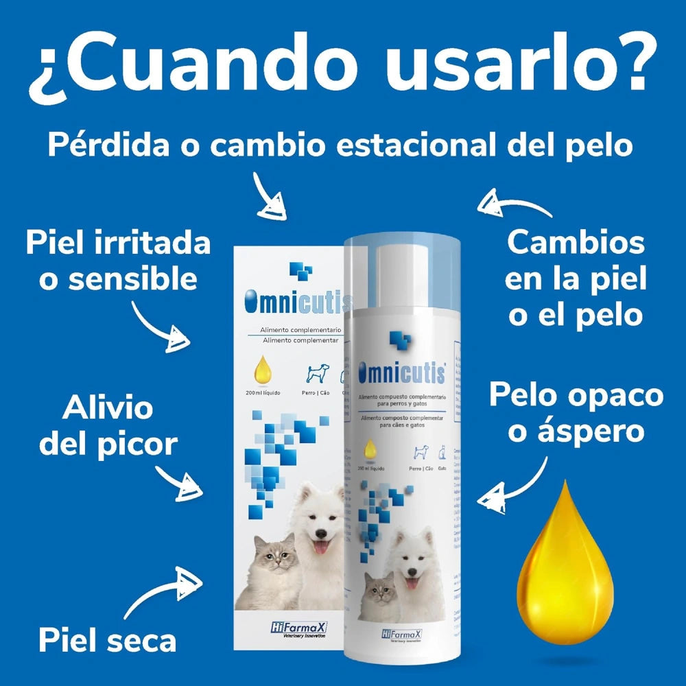 Omnicutis Liquido 200 ml al mejor precio -todoastorenimal.com
