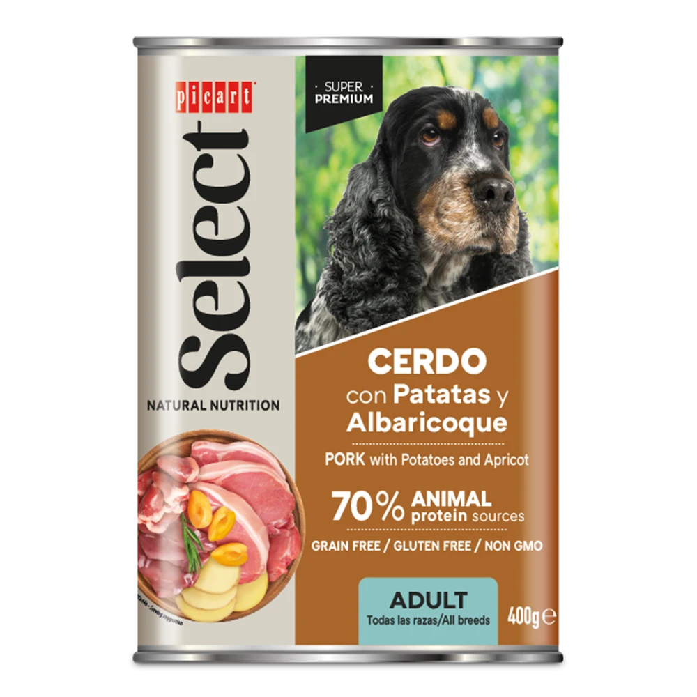 Picart Select Adult Cerdo con Patatas Lata Comida Húmeda para Perros al mejor precio -todoastorenimal.com