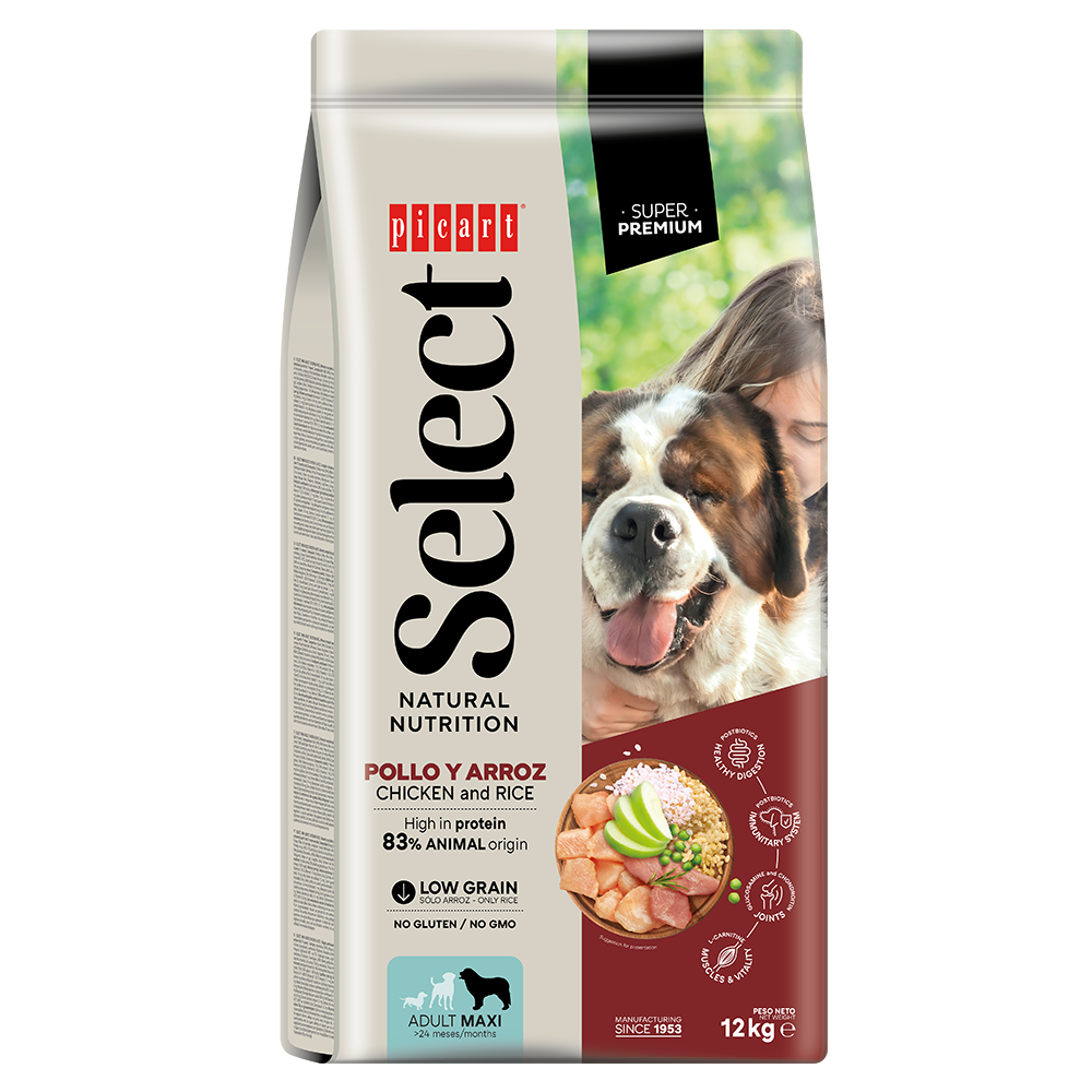 Picart Select Adult Maxi Chicken & Rice 12 kg Pienso para Perros al mejor precio -todoastorenimal.com