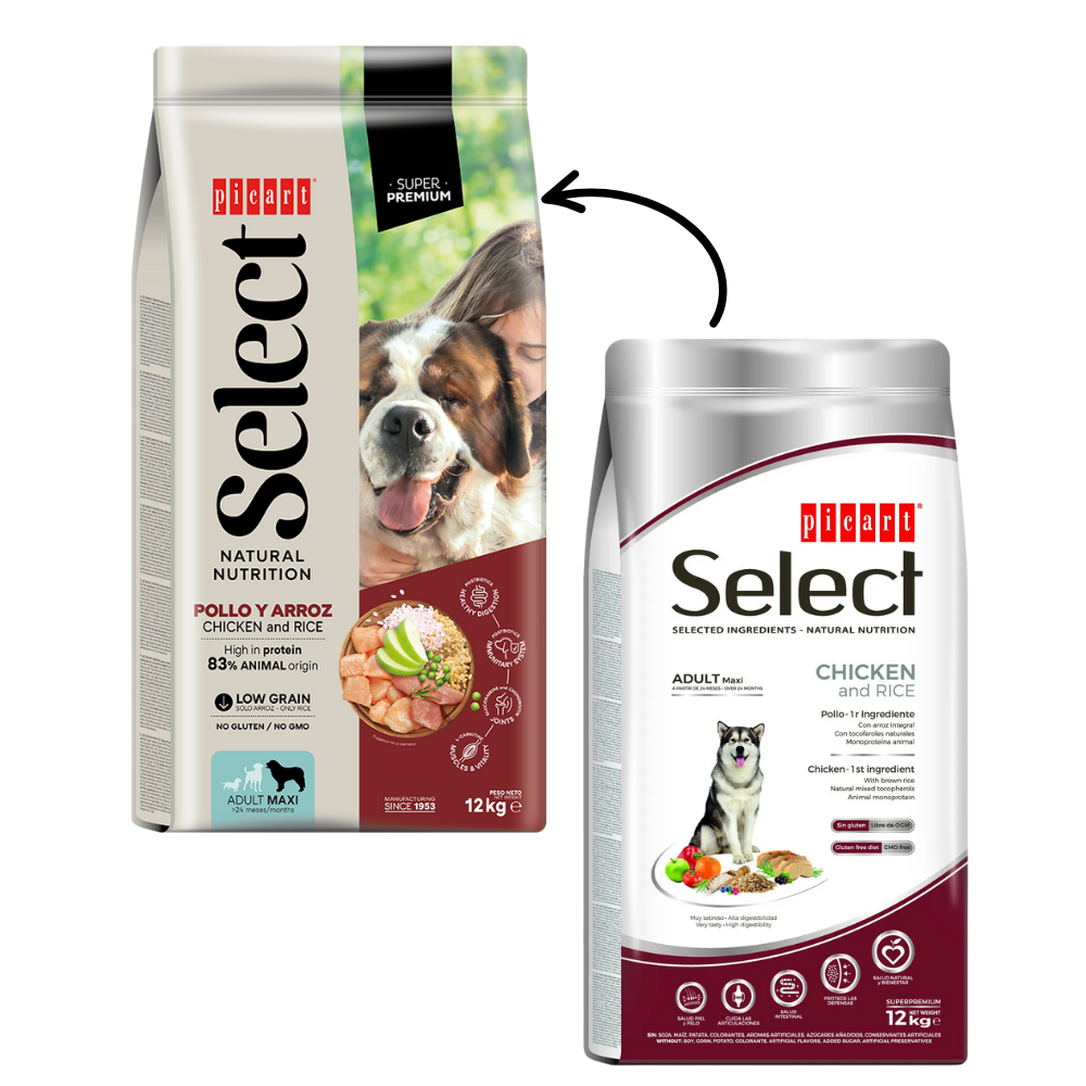 Picart Select Adult Maxi Chicken & Rice 12 kg Pienso para Perros al mejor precio -todoastorenimal.com